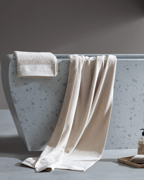 Luxury 100% Cotton Beige Bath Towel Set