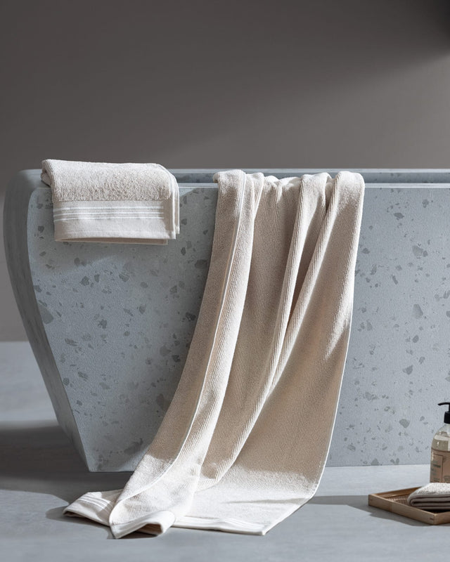 Luxury 100% Cotton Beige Bath Towel Set
