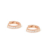 Sterling Silver Eight-Stone Cartilage Earring - Dainty Zircon Stud