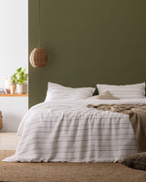 100% Cotton Yarn-Dyed Double Duvet Cover Set - Soft & Breathable