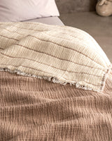 Premium Cotton Blend Double Bedspread - Soft & Elegant