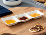 New Bone China 3-Piece Dipping Bowl Set - Elegant Minimalist