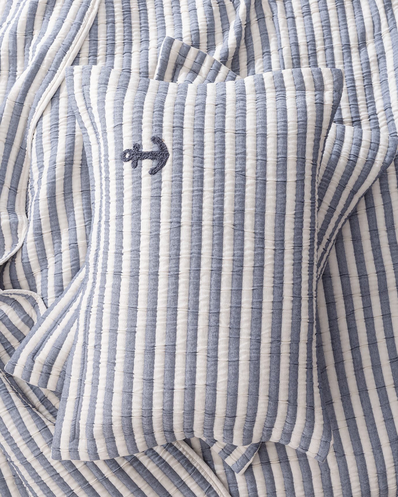 Quinquis Indigo Cotton Bedspread - Full/Queen Size