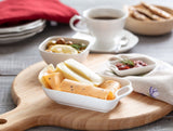New Bone China Rectangular Sauce Dish - Modern Minimalist
