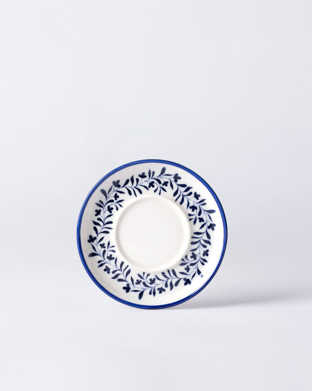 Porcelain Tea Plate Set - Grand Couronne Elegance