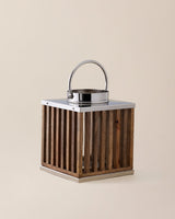 Mango Wood Lantern - Artisanal Amber Glow