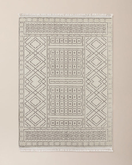 Foison Cream Area Rug - Soft Modern Carpet for Living Room