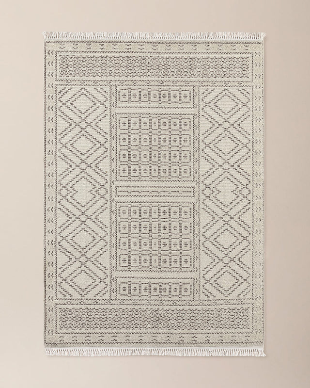 Foison Cream Area Rug - Soft Modern Carpet for Living Room
