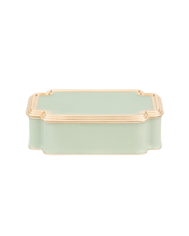 Metal Storage Box - Modern Soft Green Design