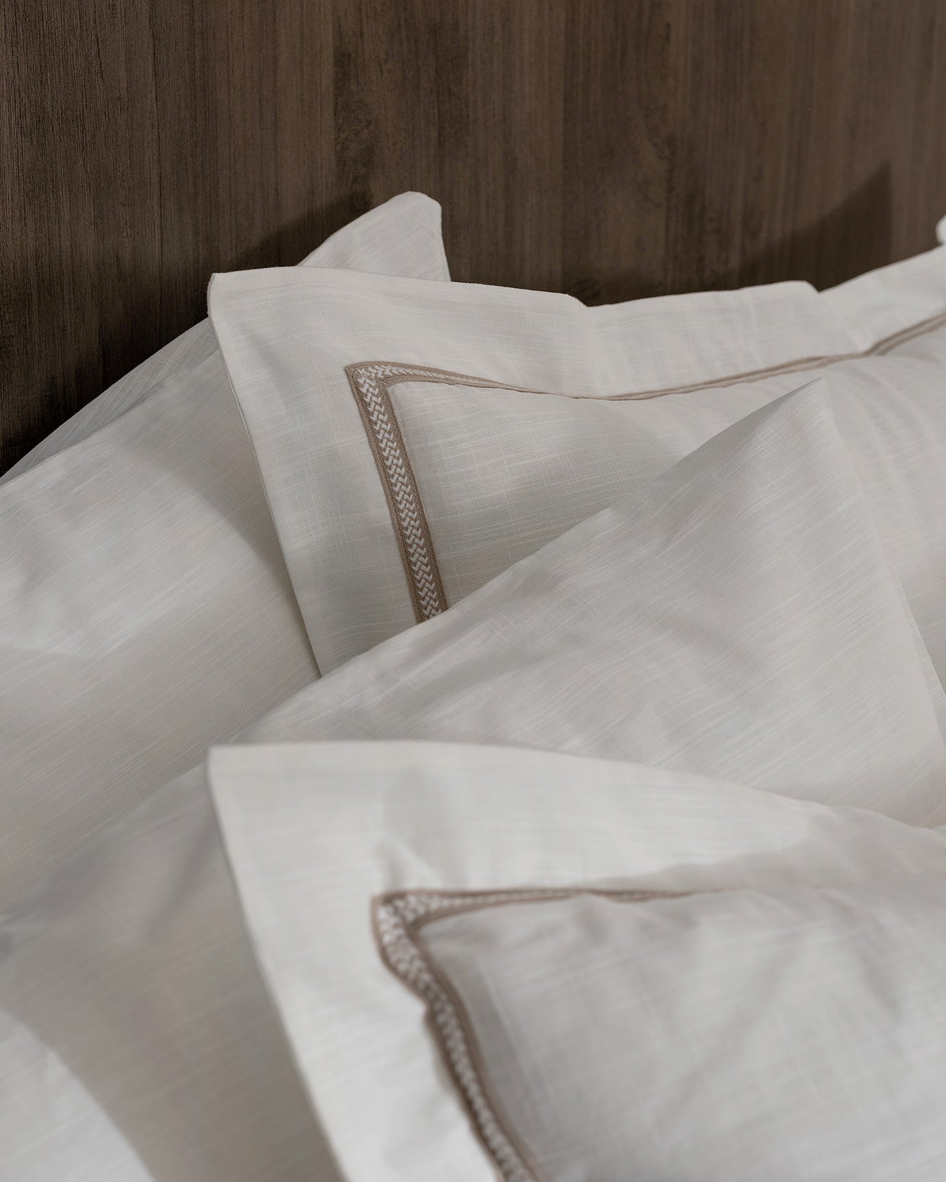 100% Cotton King Size Duvet Cover Set - Washed Linen Look