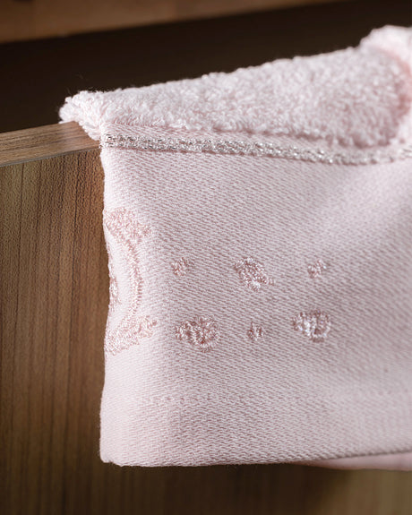 100% Cotton 2-Piece Hand Towel Set - Powder Gauthier Embroidered