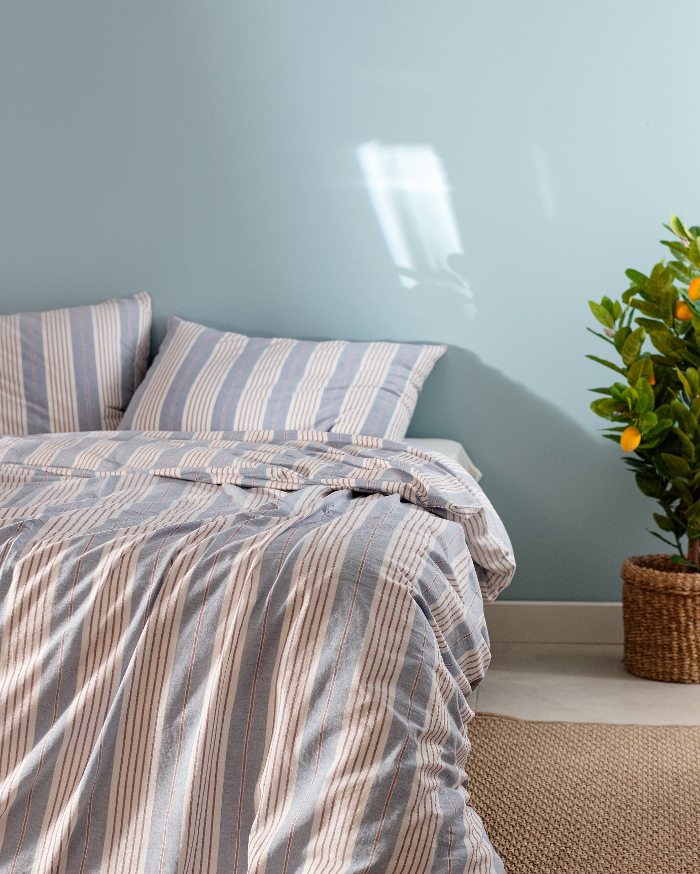 Set copripiumino tinta filo matrimoniale - Biancheria da letto morbida e resistente