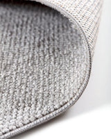 Polyester Area Rug - Modern Grey with Fringed Edges