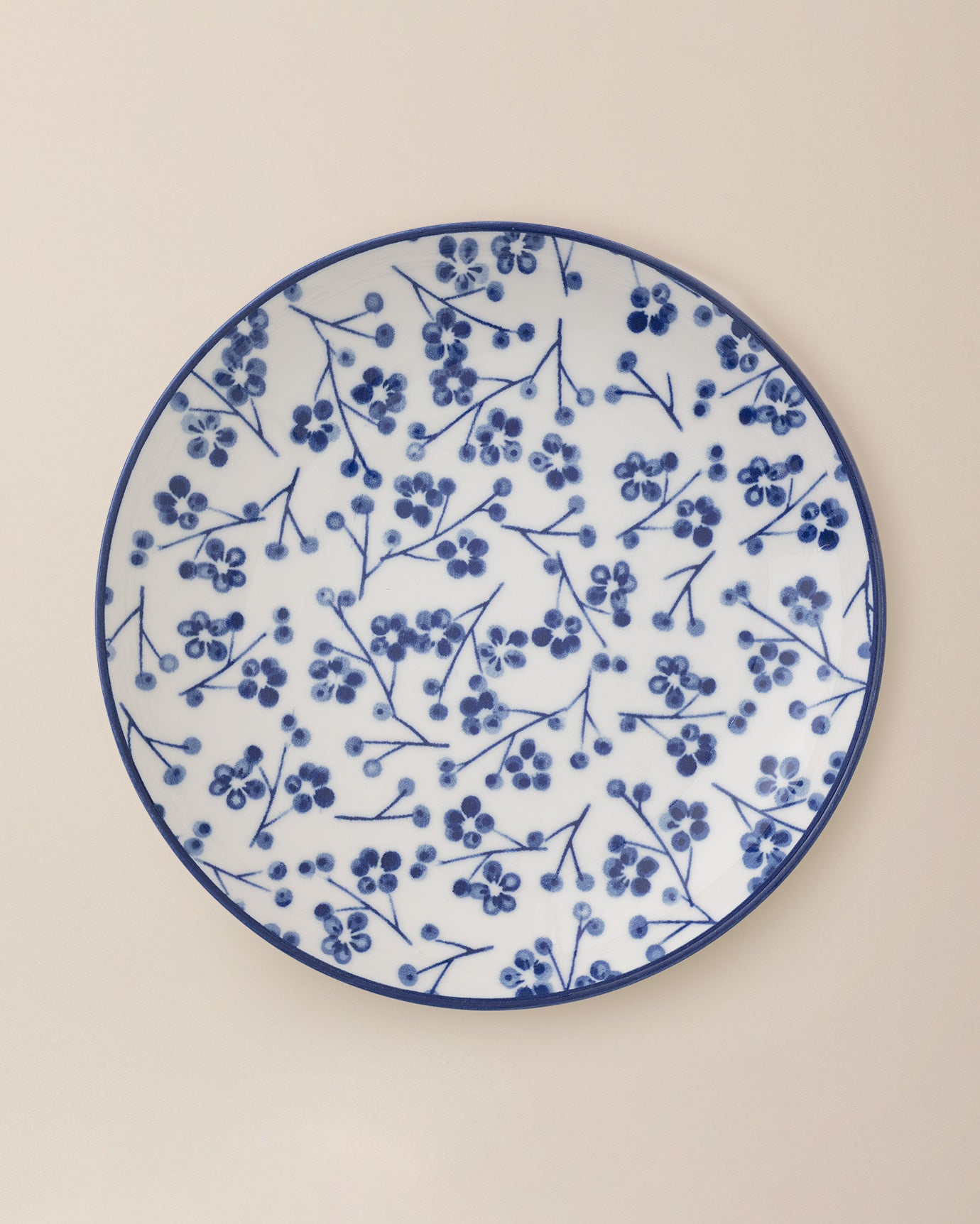 Nuevo Plato de Porcelana Bone China - Diseño de Ángel Azul Soñador