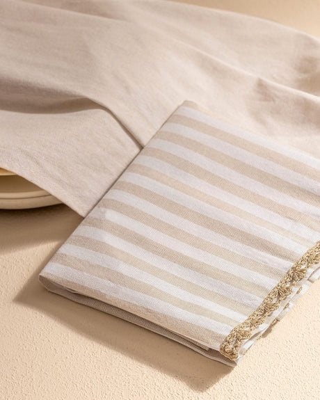 Cotton Blend 2-Piece Kitchen Towel Set - Traditional Kopanak Embroidery