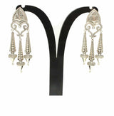 925 Sterling Silver Byzantine Inspired Cone Drop Statement Earrings