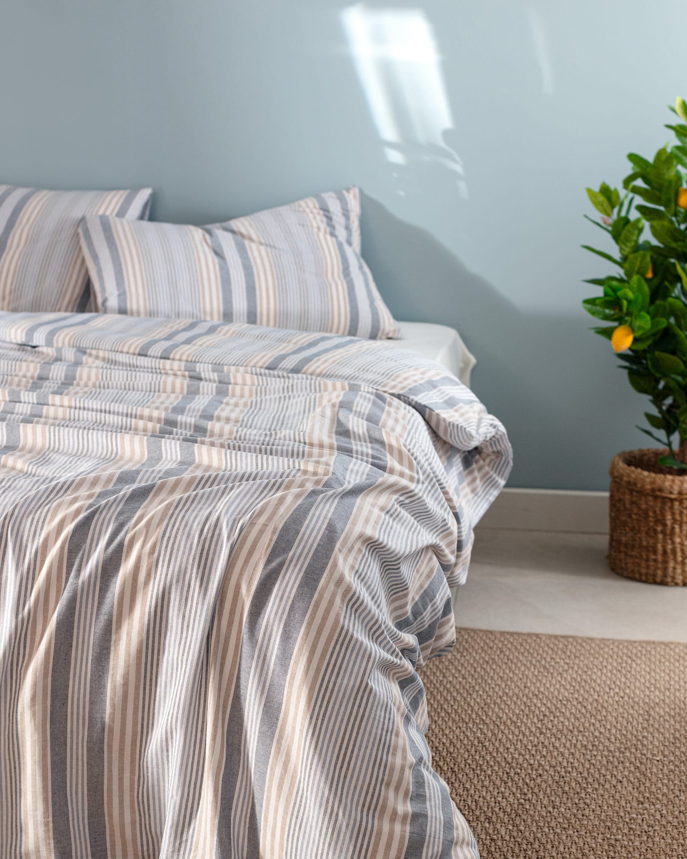 Yarn Dyed Twin Duvet Cover Set - Soft & Durable Bedding