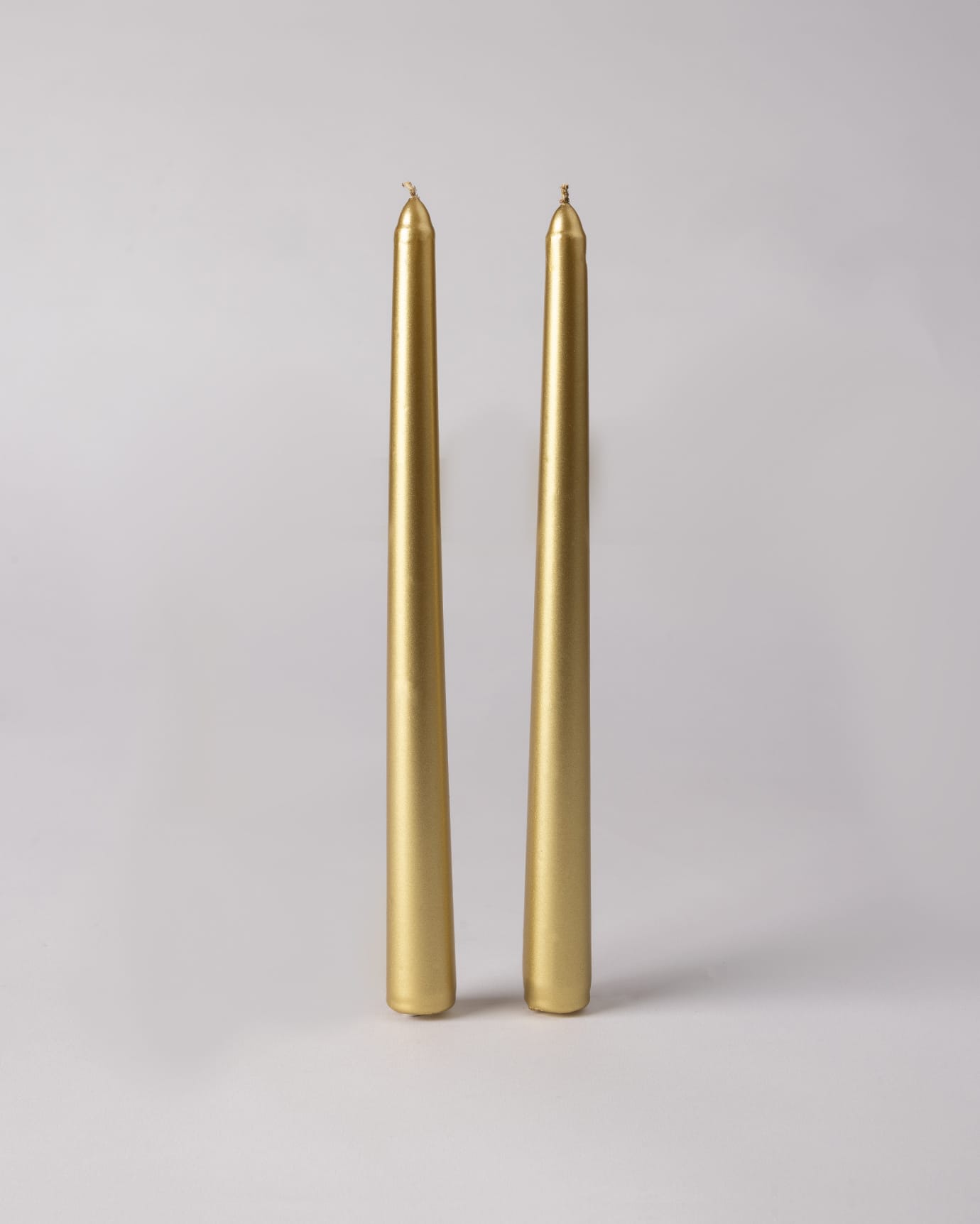 Decorative Wax Taper Candle - Luxurious Gold Ambiance