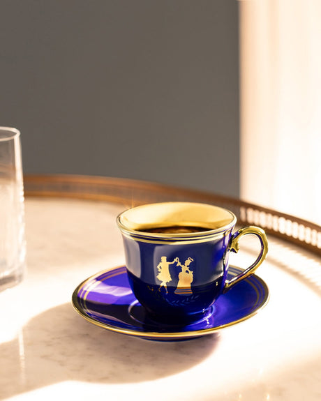 New Bone China 2-Piece Coffee Cup Set - Vibrant & Colorful