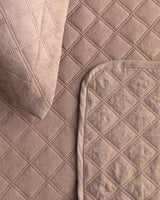 Double Bedspread Coverlet, Terracotta Quilted Bed Cover