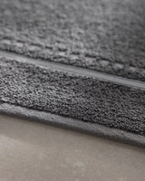Asciugamano per piedi in cotone morbido Angeline - Tappetino da bagno assorbente - Antracite - 50x80 cm