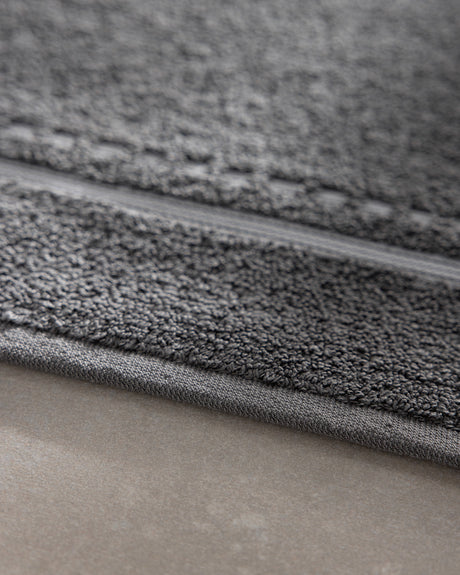 Angeline Soft Cotton Foot Towel - Absorbent Bath Mat - Anthracite - 50x80 cm