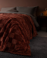 Welsoft Polyester Single Blanket - Terra Cotta Plain