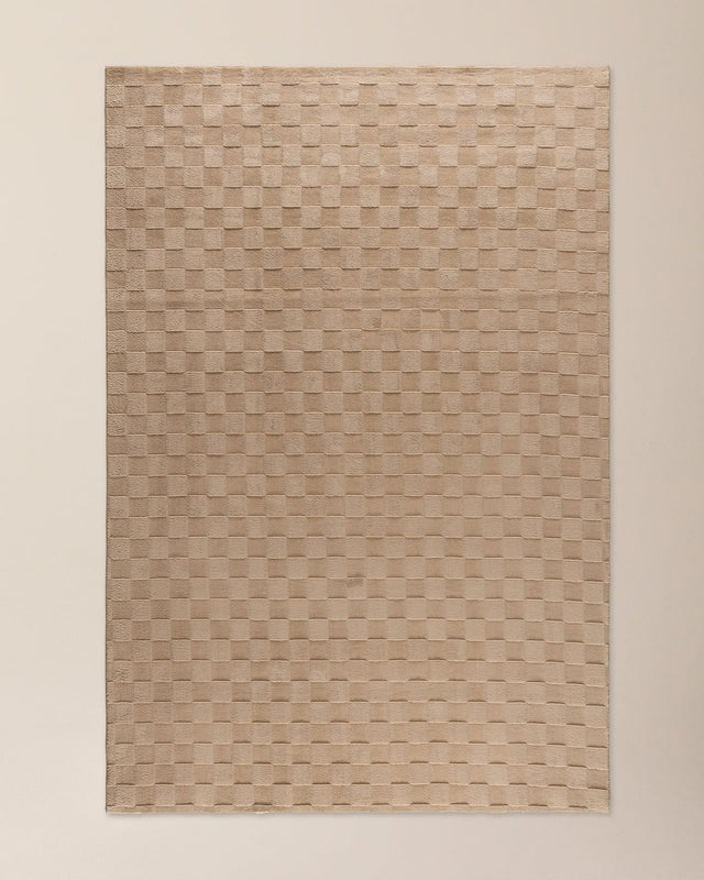 Textured Silk Relief Area Rug - Mink Taupe