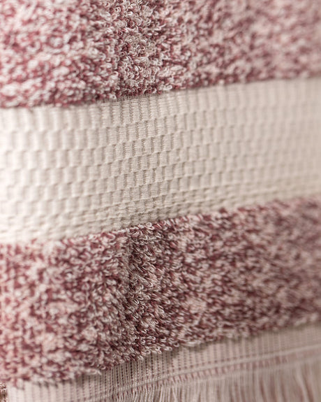 Yarn Dyed Cotton Face Towel - Soft & Absorbent - Powder Pink - 50x85 cm