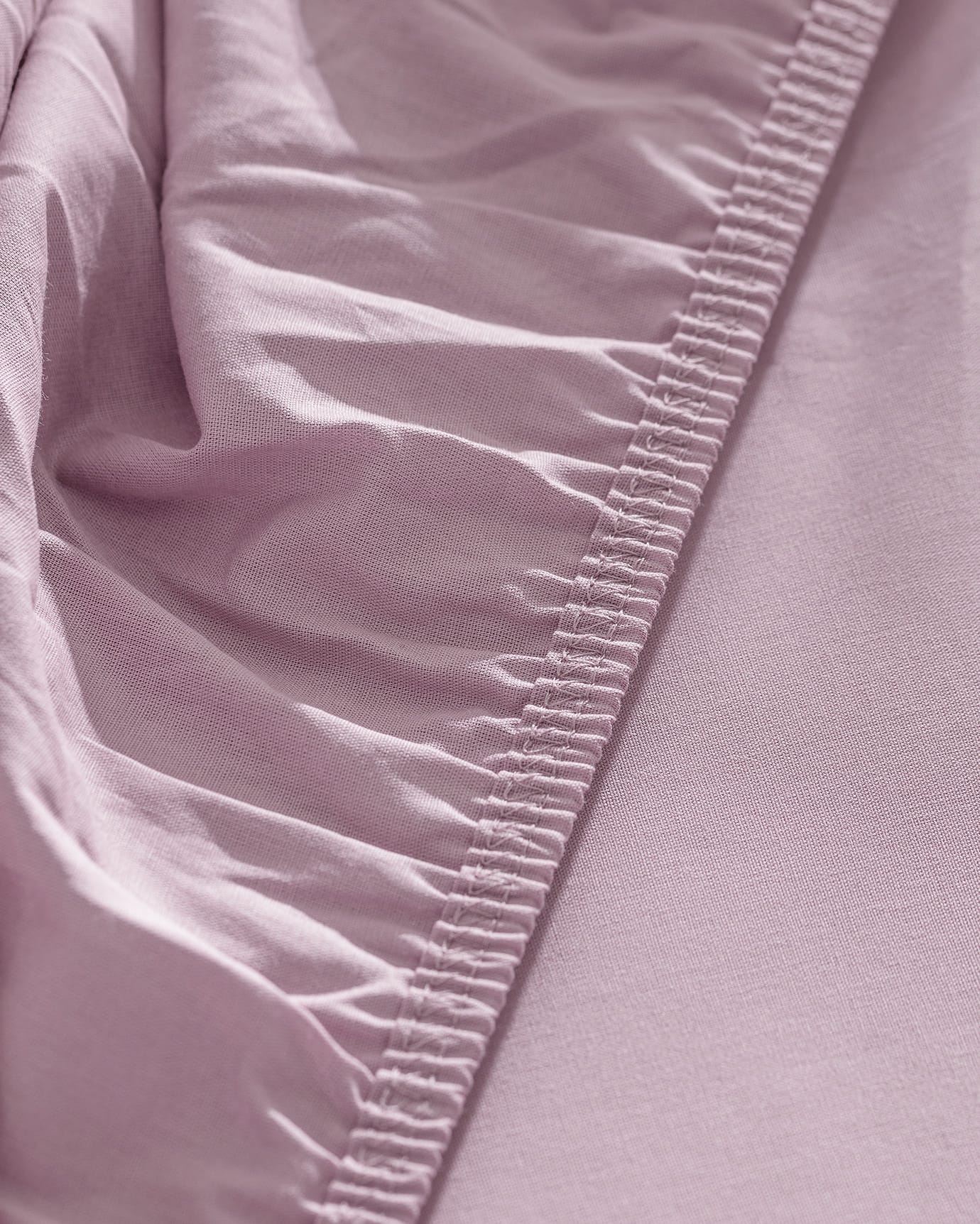Double 100% Cotton Ranforce Fitted Sheet, Dusty Rose