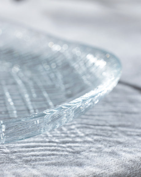 Clear Glass Oval Serving Platter - Modern Tableware Design