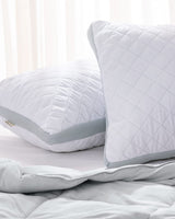 2-Pack Cooling Climate Control Pillows - White & Light Gray Set