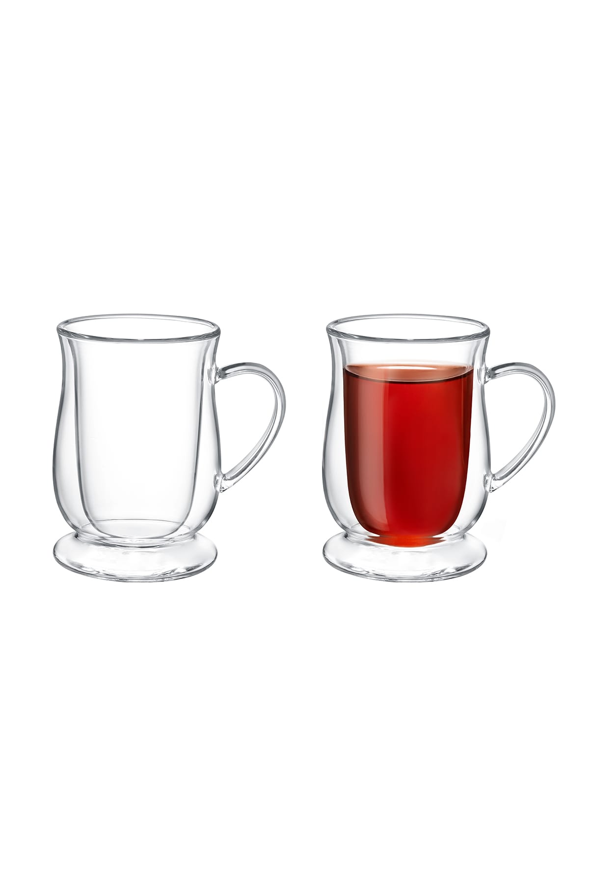 Borosilicate Double-Walled Glass Mug - Modern & Insulated