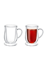 Borosilicate Double-Walled Glass Mug - Modern & Insulated