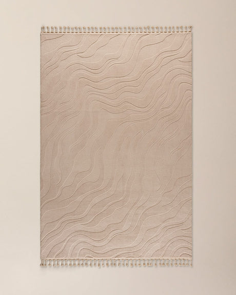 Embossed Textured Area Rug - Modern Plush Floor Carpet