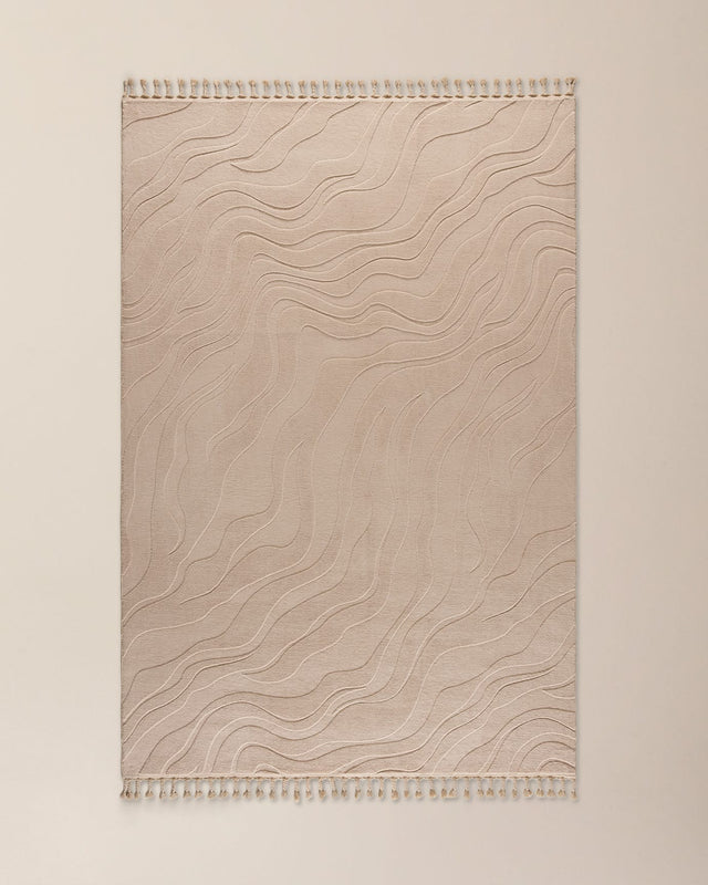Embossed Textured Area Rug - Modern Plush Floor Carpet