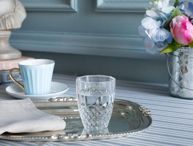 Elegant Clear Glass 4-Piece Mini Coffee Glasses - Audrey Design