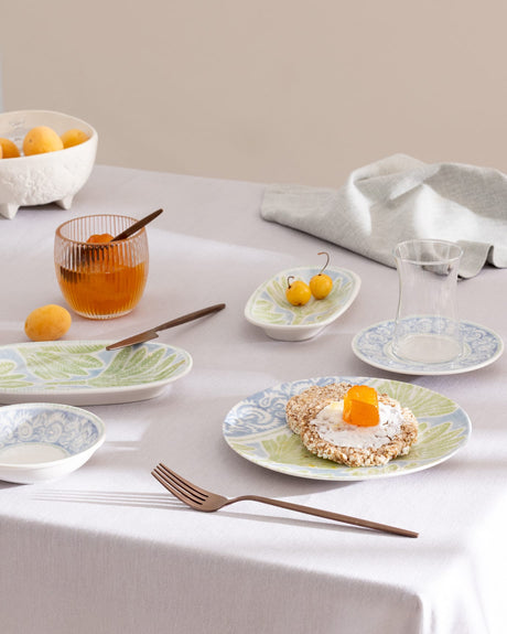 New Bone Porcelain 26-Piece Breakfast Set - Modern Manon Style