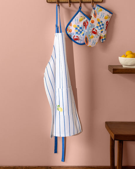 Premium Cotton 3-Piece Kitchen Set - Vintage Coastal La Mer Style