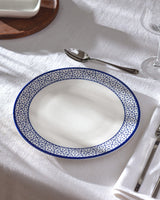 New Bone Serving Plate - Rêve Bleu Chantal Blue & White Design