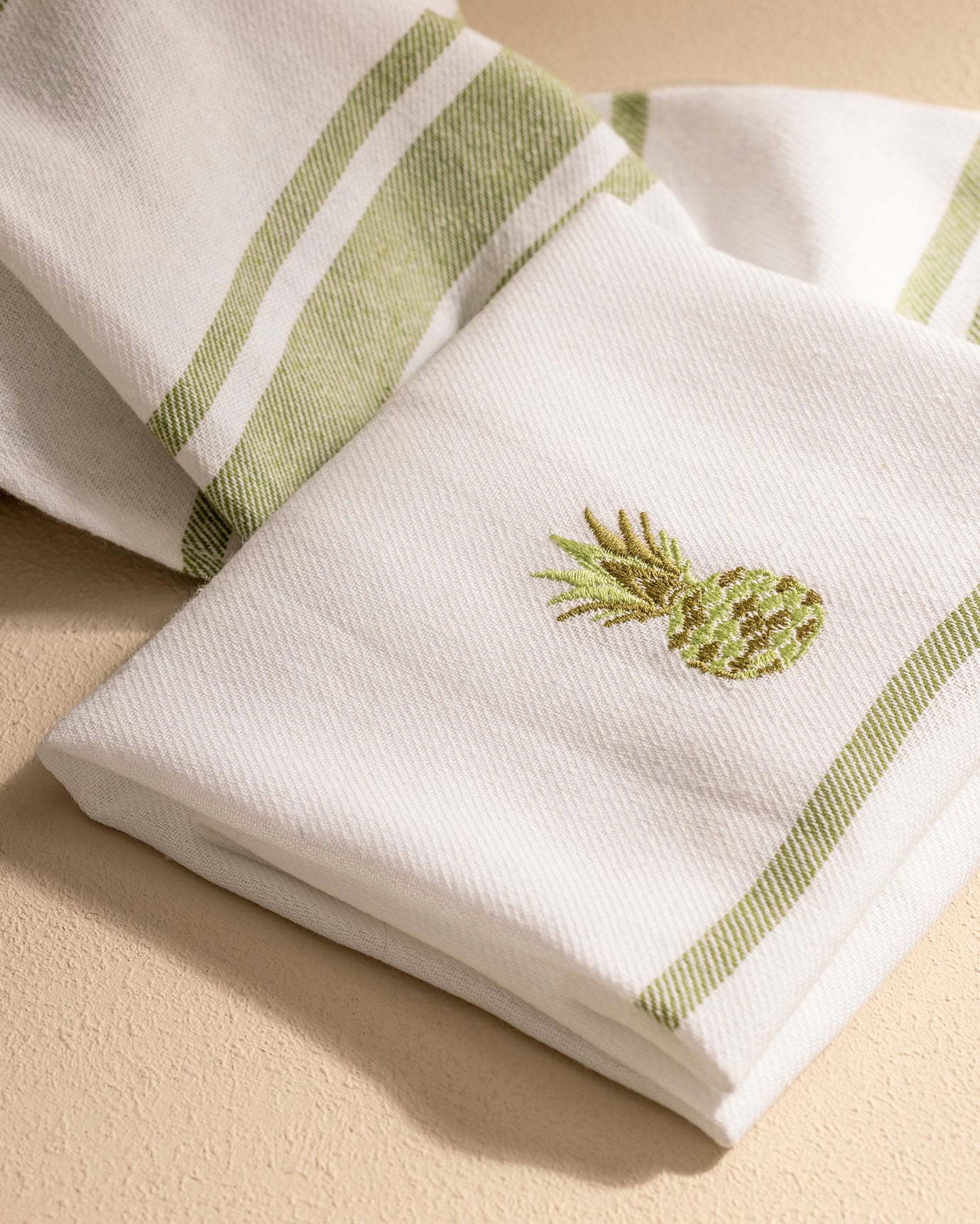 Premium Cotton Blend 2-Piece Dish Towel Set - Pomegranate Embroidery