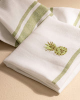 Premium Cotton Blend 2-Piece Dish Towel Set - Pomegranate Embroidery
