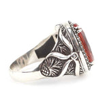 Premium Sterling Silver Oval Sultanite Men's Statement Ring
