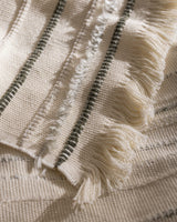 Cozy Acrylic-Polyester Double Bedspread - Ecru Earth Two-Tone Design