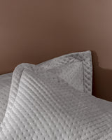 Boulogne Velvet Quilted Bedspread - Soft Double Bed Cover