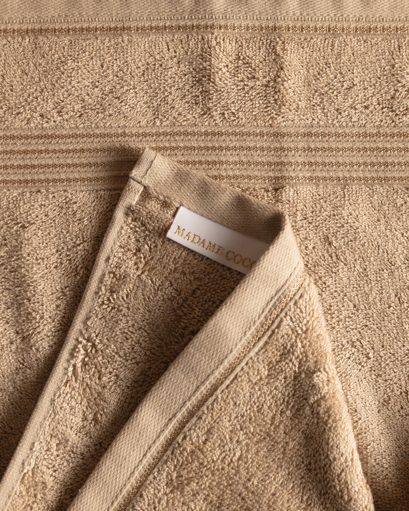 Soft Absorbent Tan Face Towel for Bathroom