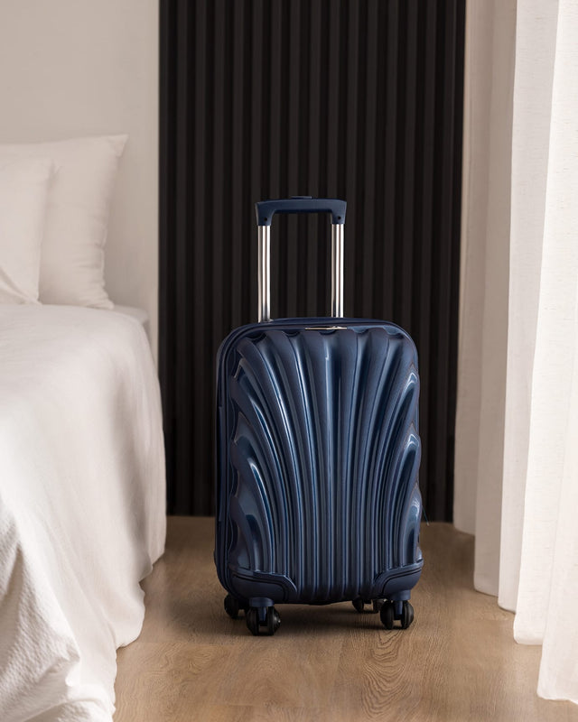 Navy Blue Carry-On Suitcase - Cabin Size Travel Luggage
