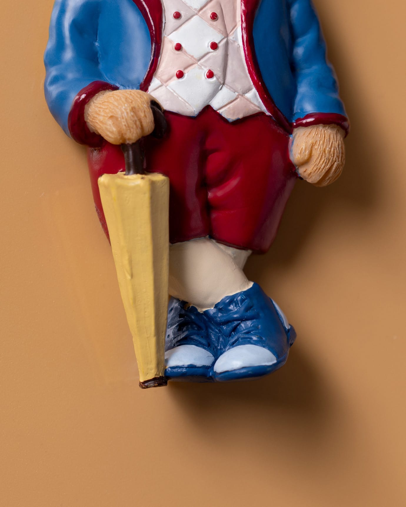Jolie Bear Refrigerator Magnet - Cute Home Decor Accent - Navy Blue & Burgundy