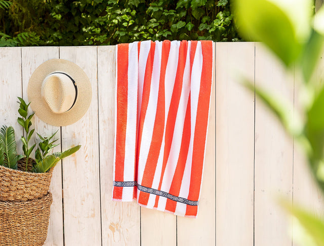 Soft Cotton Beach Towel - Vibrant Yarn-Dyed Design