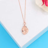 Sterling Silver Leaf Charm Necklace - Delicate Nature Design